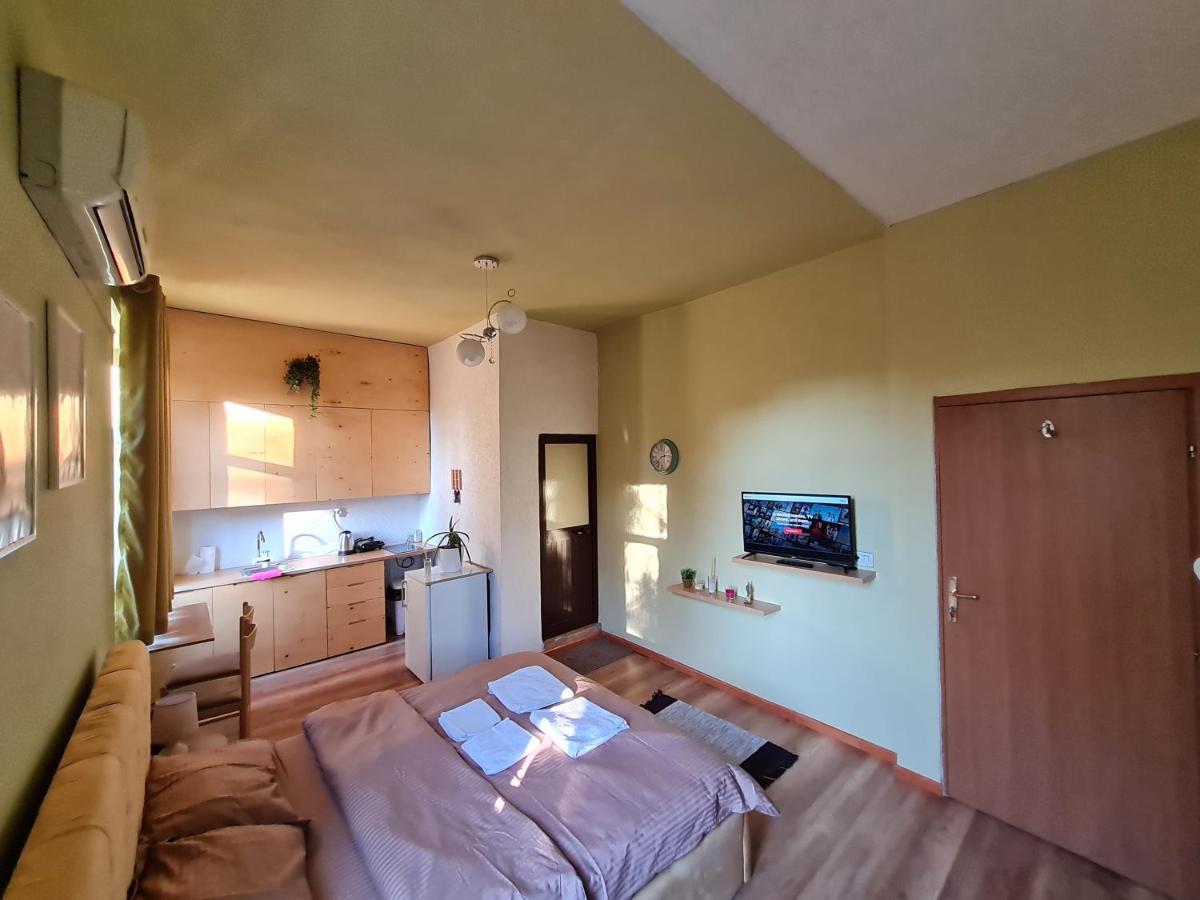 Ex-Block District Charming Studio Apartment With Treeish Sorrounding View! 地拉那 外观 照片